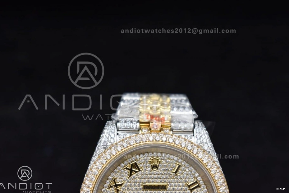Gold Version Best 2 Tone Dial Diamond 41mm DateJust Yellow TWD Roman 0503